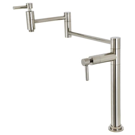 Kingston Brass Deck Mount Pot Filler, Polished Nickel KS8706DL